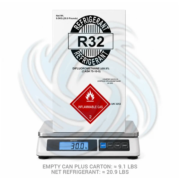 20.9 lb R32 Refrigerant Cylinder for Air Conditioning Systems