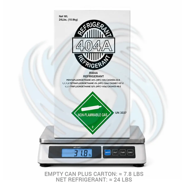 24 lb R404A Refrigerant Cylinder for Commercial Refrigeration