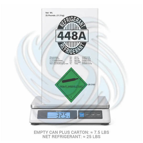25 lb R448A Refrigerant Cylinder for Commercial Refrigeration