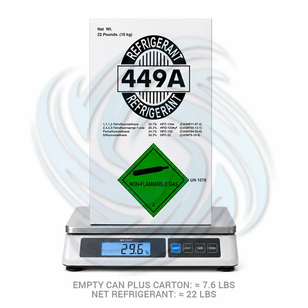 25 lb R449A Refrigerant Cylinder for Commercial Refrigeration