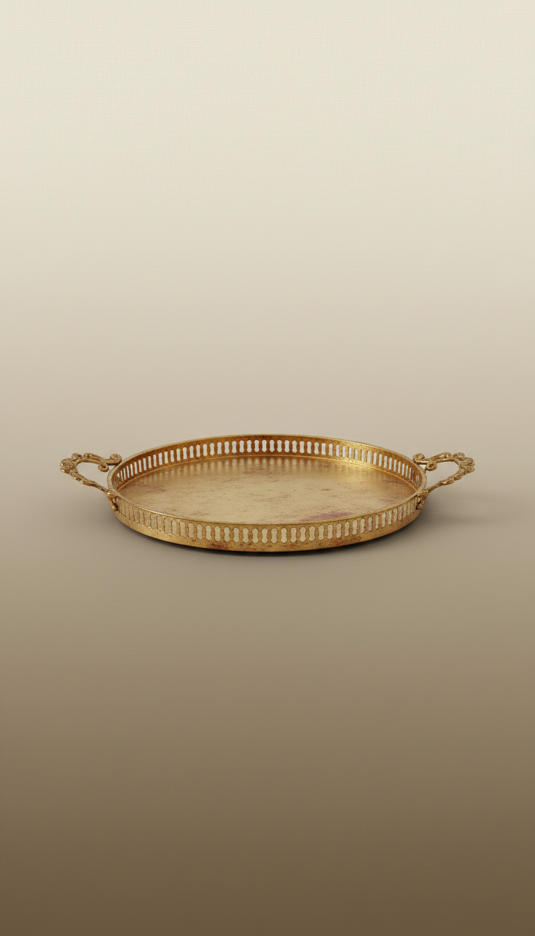 Antique Gold Leaf Tray