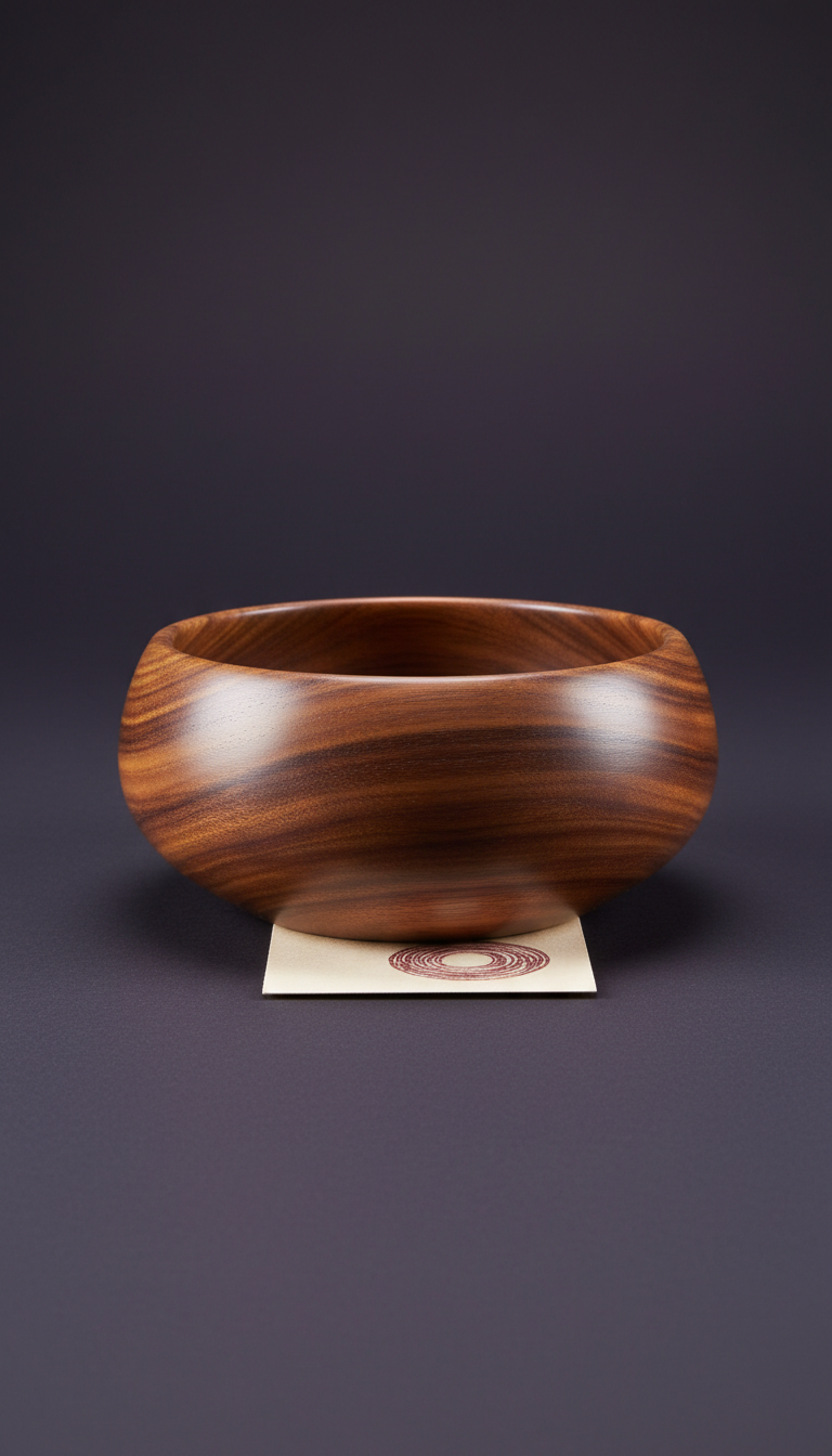Handcrafted Walnut Serving Bowl