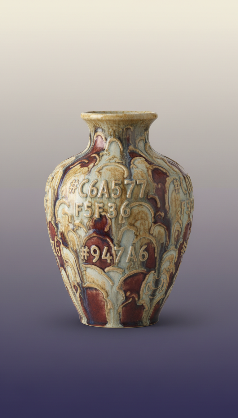 Embossed Ceramic Display Vase